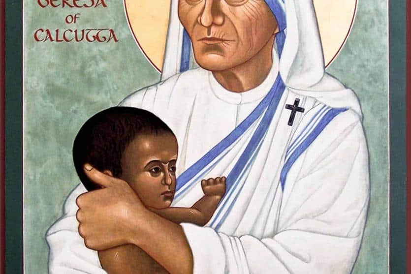 Mère Teresa de Calcutta. Icône écrite par Marysia Kowalchyk.