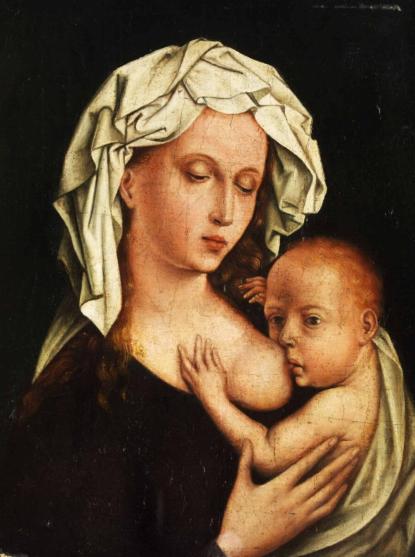 Maria lactans (auteur inconnu, école d'Antwerp), autour du 17e siècle. Wikimedia Commons.