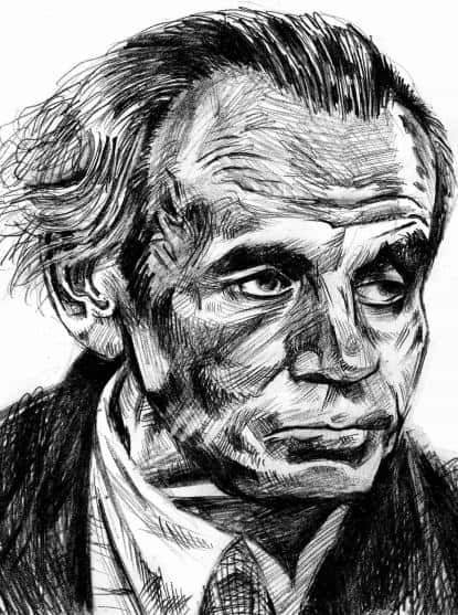 Louis-Ferdinand Céline (illustration de Gio / Wikimedia Commons).