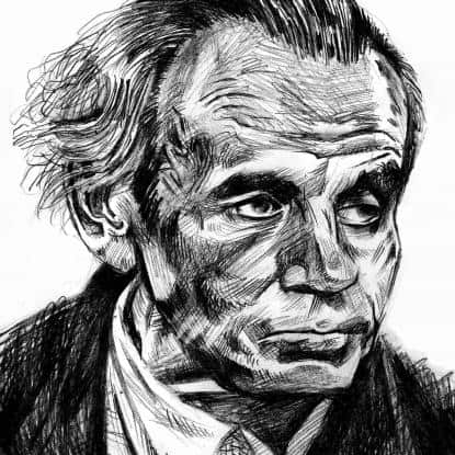 Louis-Ferdinand Céline (illustration de Gio / Wikimedia Commons).