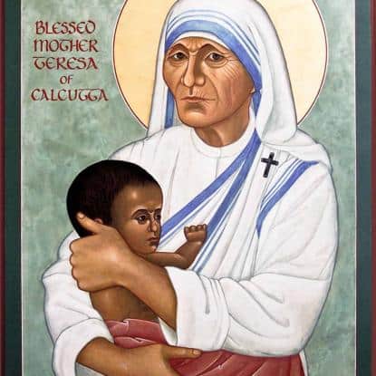 Mère Teresa de Calcutta. Icône écrite par Marysia Kowalchyk.