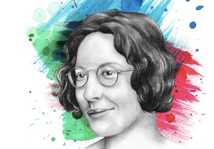 Simone Weil. Illustration: Marie-Hélène Bochud / Le Verbe.